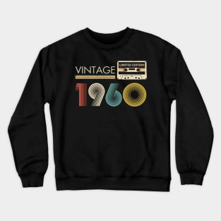 63rd Birthday Vintage 1960 Limited Edition Cassette Tape Crewneck Sweatshirt